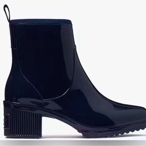 Kate Spade Glossy Navy Ankle Boots